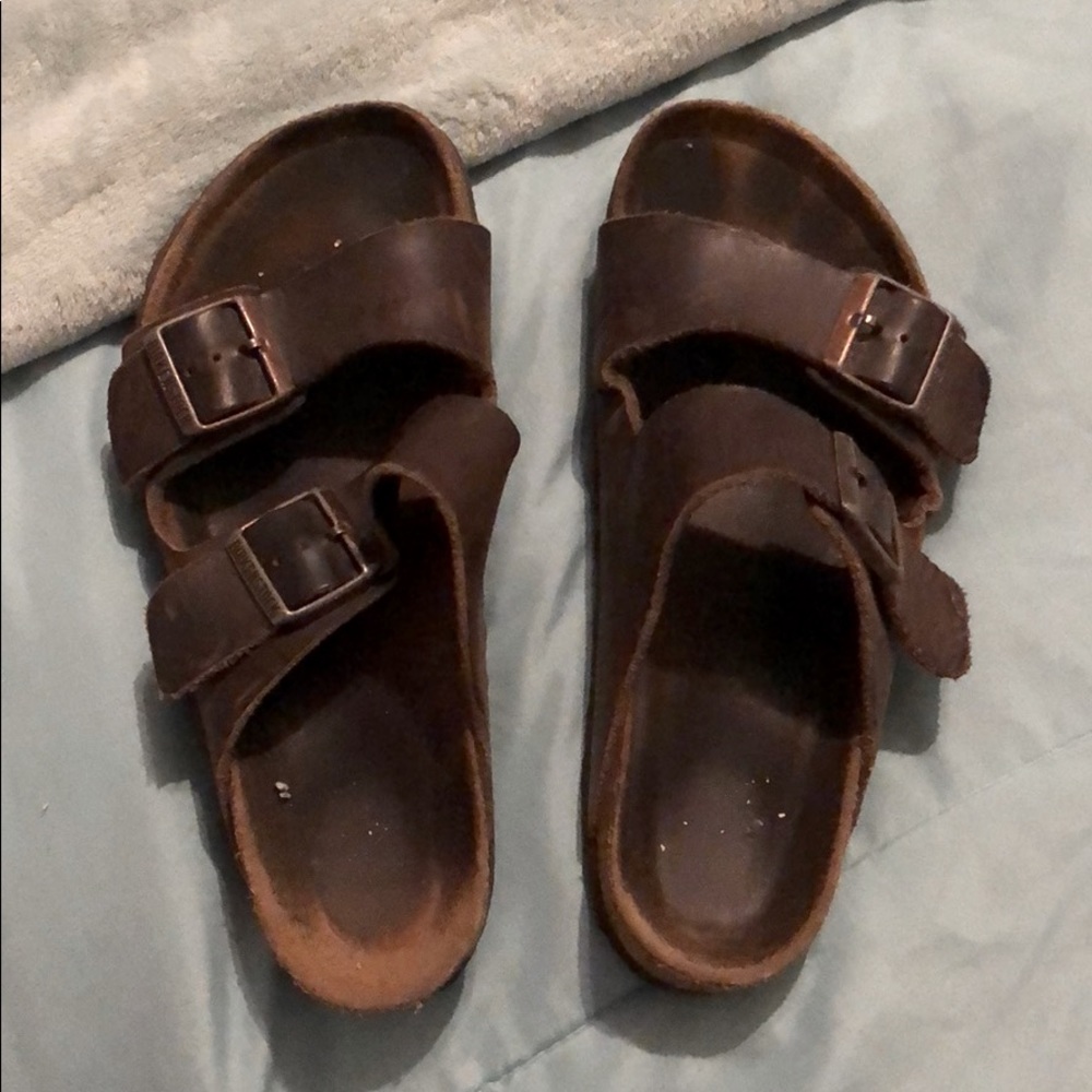 Birkenstock’s. Used. Double strap